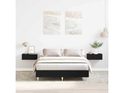 Vidaxl Estrutura da Cama Carvalho Preto 193 X 138 X 25 Cm