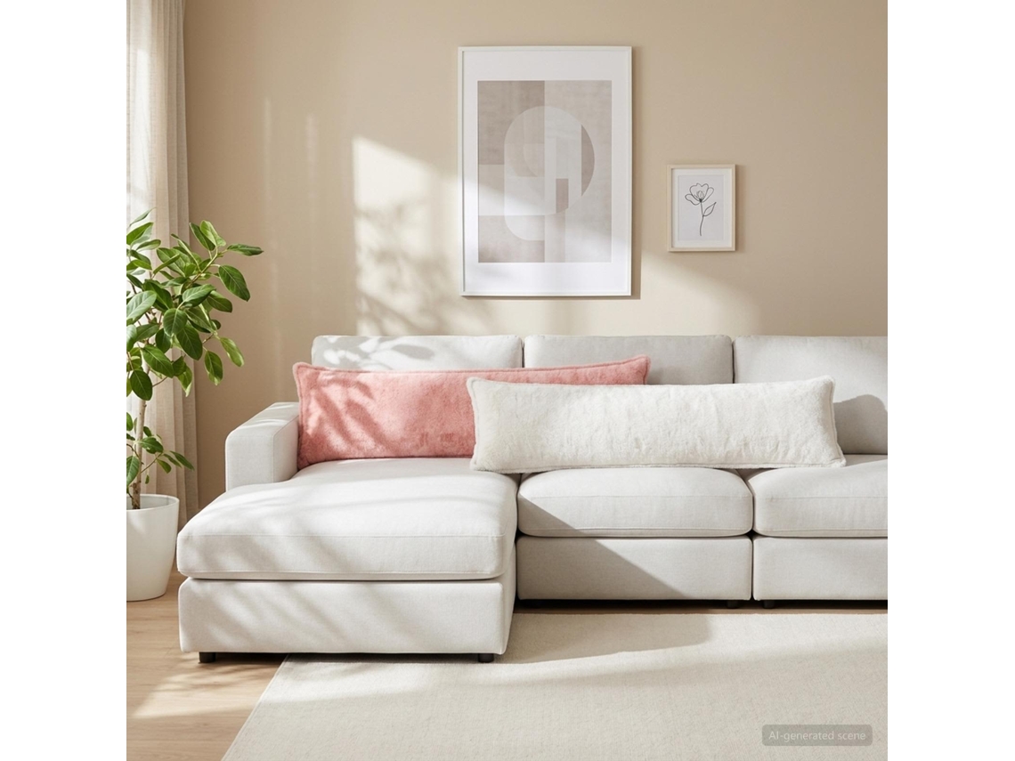 Vidaxl Capa Almofada 2 Unid. Houten Branco 40 X 145 Cm