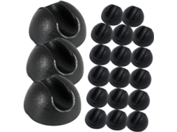 20 Protetores De Pés Móveis Em Pvc Preto, Sem Necessidade De Fita Adesiva Adicional Ou Furos, Para Cama E Prateleira