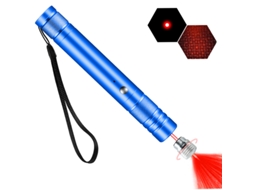 Ponteiro Laser Vermelho, Recarregável De Alta Potência, De Longo Alcance, Com Proteção Em Forma De Estrela Azul Hexinyigjly