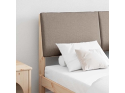 Vidaxl Cabeceira Estofada Cinzento-acastanhado 140 Cm