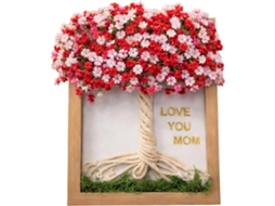 Porta-retratos De Madeira Com Flores E Letras Para O Dia Das Mães, Dia Dos Namorados, Decoração De Casa