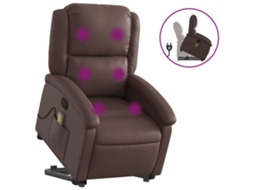 Stand Up Massage Recliner Chair, Stand Up Massage Recliner Chairs Vidaxl Marrom Couro Artificial