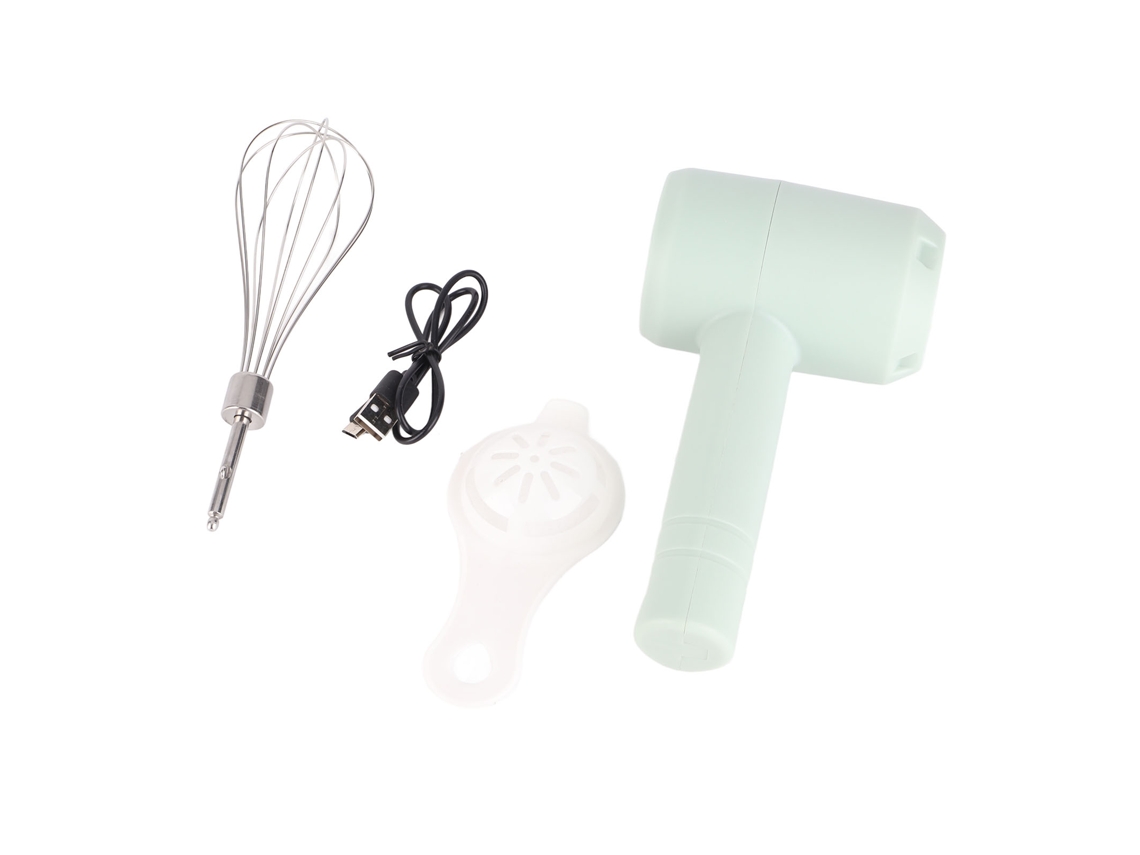 Batedeira Elétrica Manual Automática Recarregável Via Usb, Portátil E Sem Fio, Ideal Para Assar Bolos, Ovos E Cremes. Cor: Azul Claro