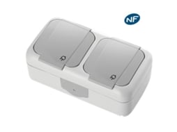 Interruptor de Duas Vias + Tomada 2P+T À Prova de Água Ip54 VIKO BY PANASONIC Cinzento Nc