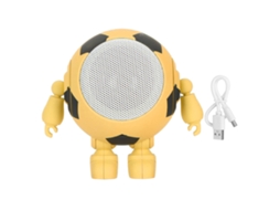 Caixa de som estéreo Bluetooth portátil com conexão serial sem fio para festas em casa amarelo | S/MARCA