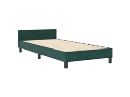 Conjunto 1 Cama Moderna Vidaxl Verde Veludo (100 X 200 Cm)