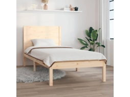 Vidaxl Estrutura De Cama Solteiro 90x190 Cm Madeira Maciça