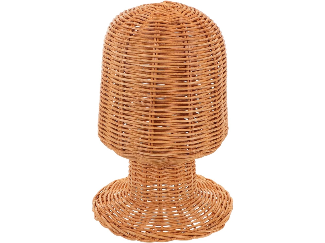 Suporte Para Aplique De Cabelo Em Rattan Trançado À Mão, 27 Cm