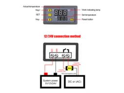 YURU controlador de Temperatura Digital Mini com Display Led, Controle de Aquecimento/resfriamento, 12v/24v/110 220vac