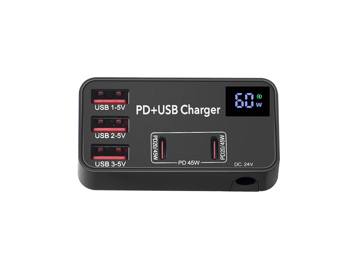 Carregador Rápido Pd Usb C De 65w Com Display Inteligente E Portátil Para Laptop, Telefone E Tablet