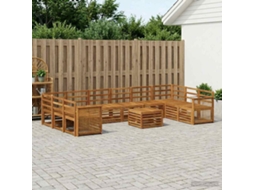 Vidaxl Conjunto De Sofás Para Exterior 8 Pcs Natural