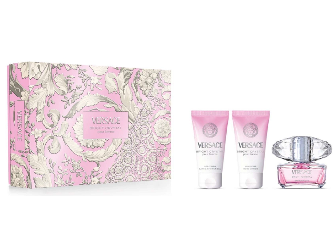 Coffret De Perfume Versace Bright Crystal Et 50 Ml + Sg 50 Ml + Bl 50 Ml
