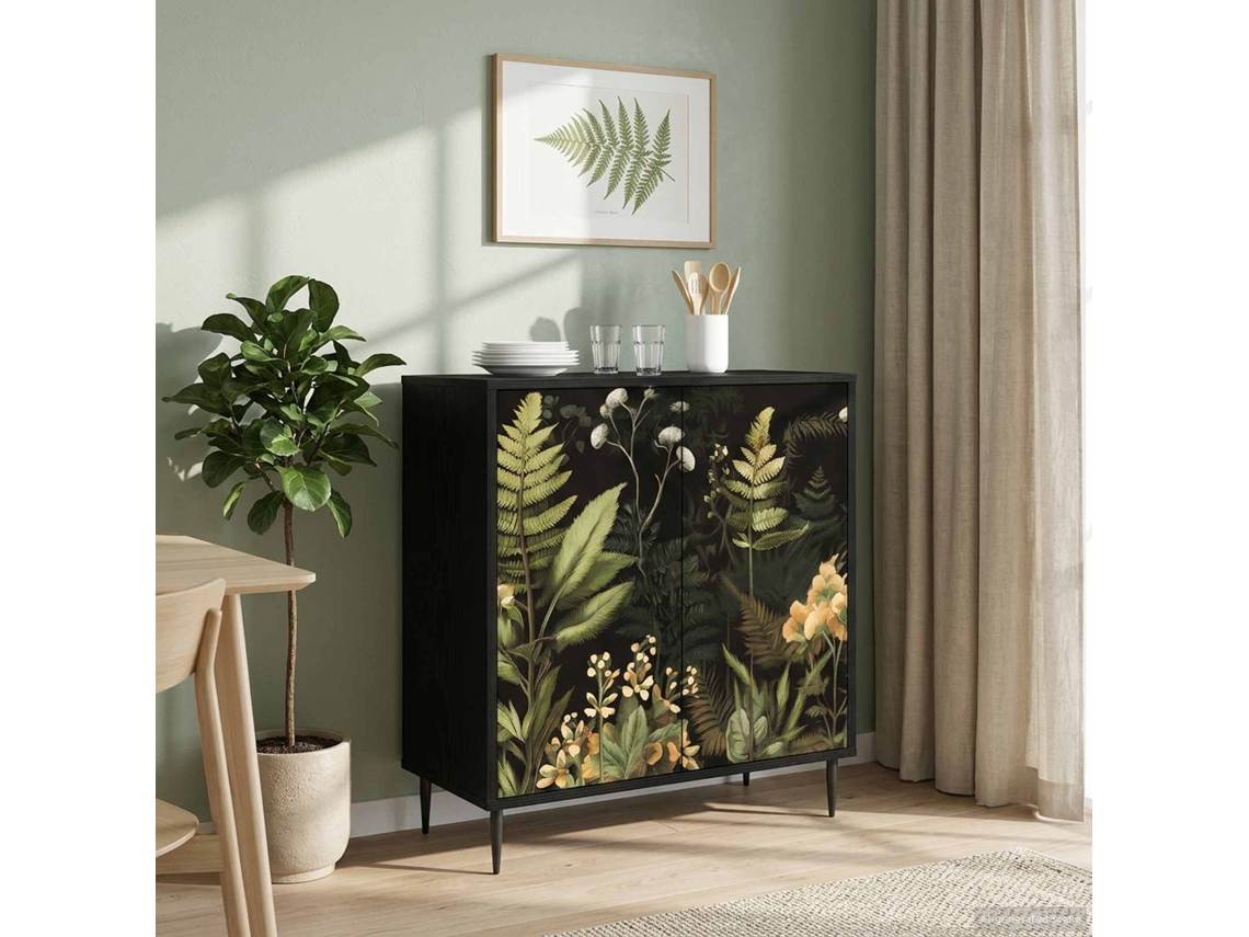 Vidaxl Buffet Rhenen Carvalho Preto 69 X 33 X 76 Cm