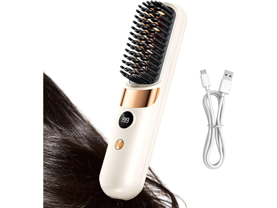 Escova Alisadora De Cabelo Sem Fio