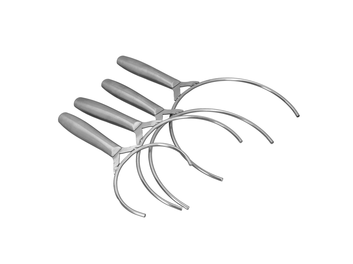 Nova Line 4 Peças Grampo para Tigela Prato Aço Inoxidável Anti Queimaduras Resistente Calor Cozinha