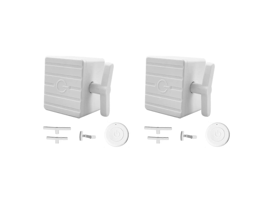 2 controles remotos Semi Fio para conectar/desconectar luzes, interruptor de parede automático, robô recarregável com controle físico por clique.