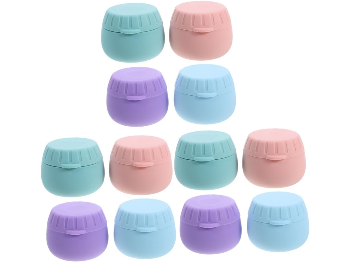 De 3 Potes Para Maquiagem, Potes Cosméticos Com Tampas, Recipientes Hidratantes Para Viagem
