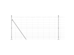 Conjunto 1 Poste De Cerca Externo Vidaxl Prateado Aço (50 X 1,2 M)
