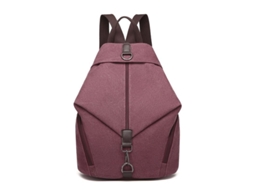 Mochila De Moda Para Mulher, Mochila Vintage De Lona Antirrobo Com Grande Capacidade (claret)