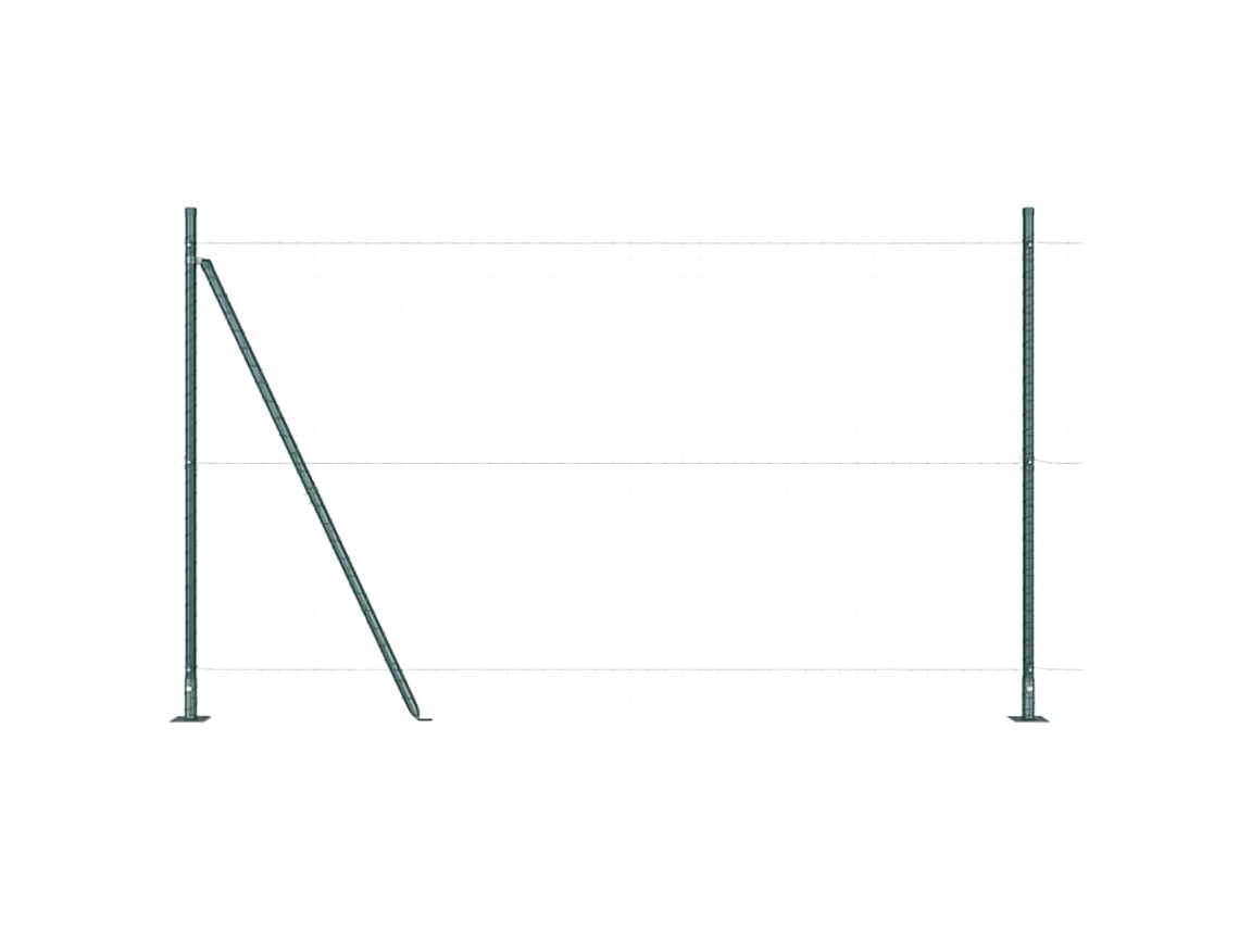 Conjunto 26 Poste De Cerca Vidaxl Verde Aço (170 Cm)