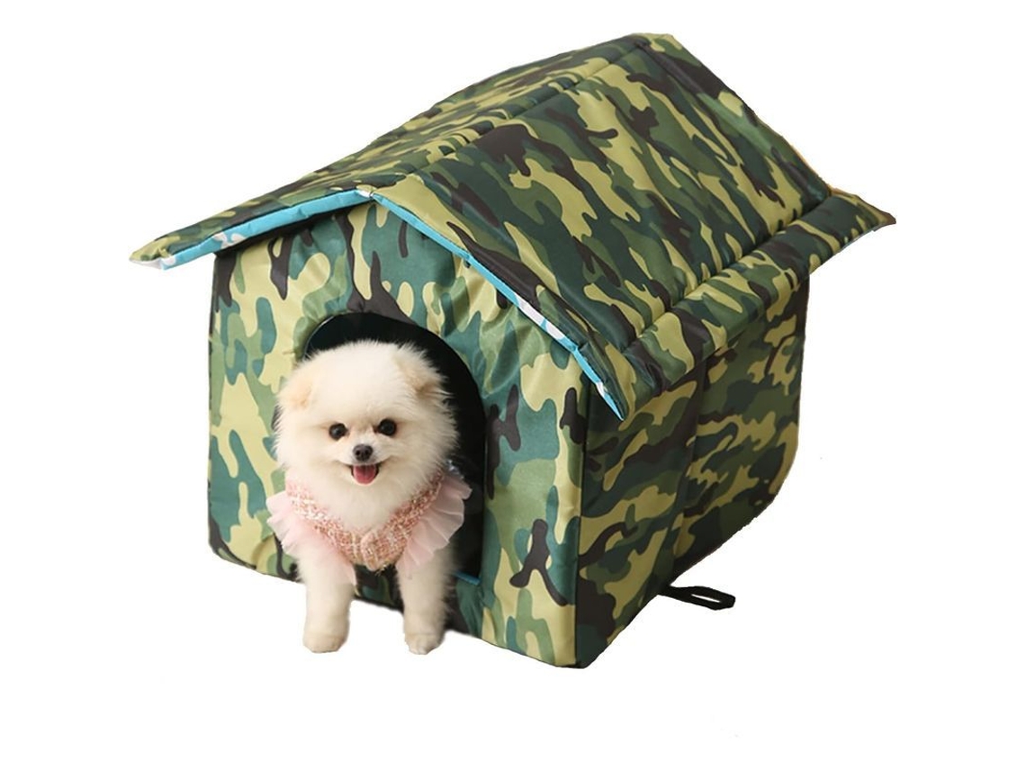 Casas para Gatos ao Ar Livre, Refúgio para Cães e Animais Selvagens em Camuflagem Verde Pequeno S/MARCA