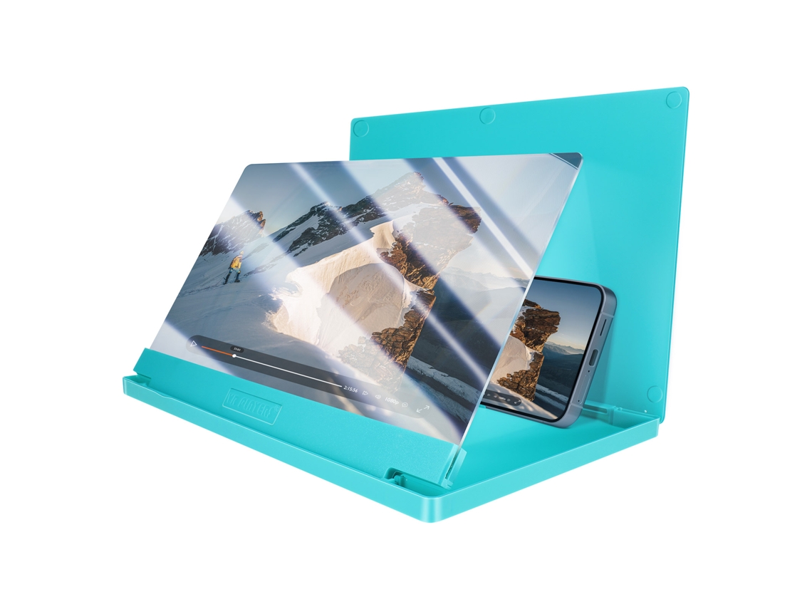 Avizar Amplificador De Tela 12 Polegadas Para Smartphone Com Lente Hd Azul