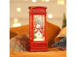 Lâmpada De Natal Com Papai Noel E Boneco De Neve Estilo Clássico Para Decoração Residencial Portátil