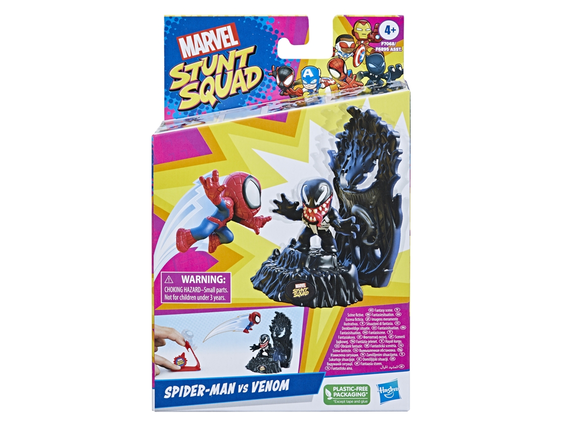 Marvel Stunt Squad Homem-Aranha X Venom Playset MARVEL CLASSIC (Idade recomendada: 4 anos)