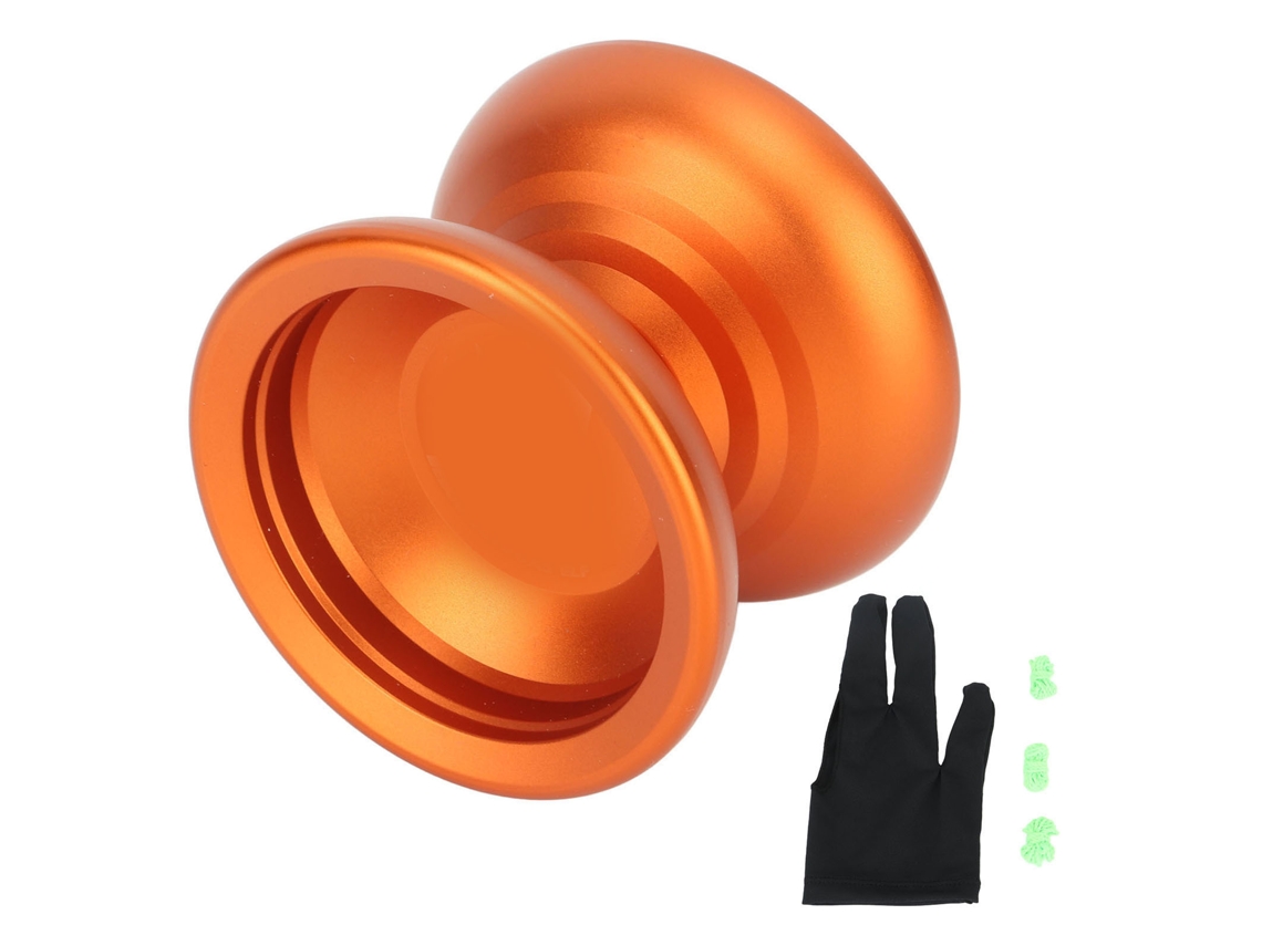 Primerox bola Yoyo de Liga Não Responsiva com Rolamento Estável para Crianças Laranja com Luva e Cordas