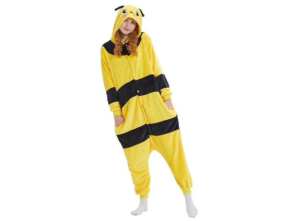 2026 pijama Traje de Abelha para Halloween Cosplay Carnaval Festa Dias Frios Tela Flanela Unissex