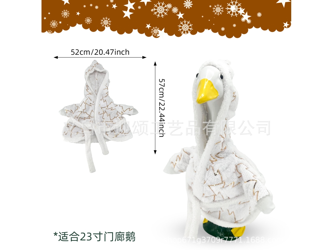 Laxiscreed Roupa De Natal Com Capuz Para Ganso De 23 Polegadas, Perfeito Para Festas E Eventos Ao Ar Livre