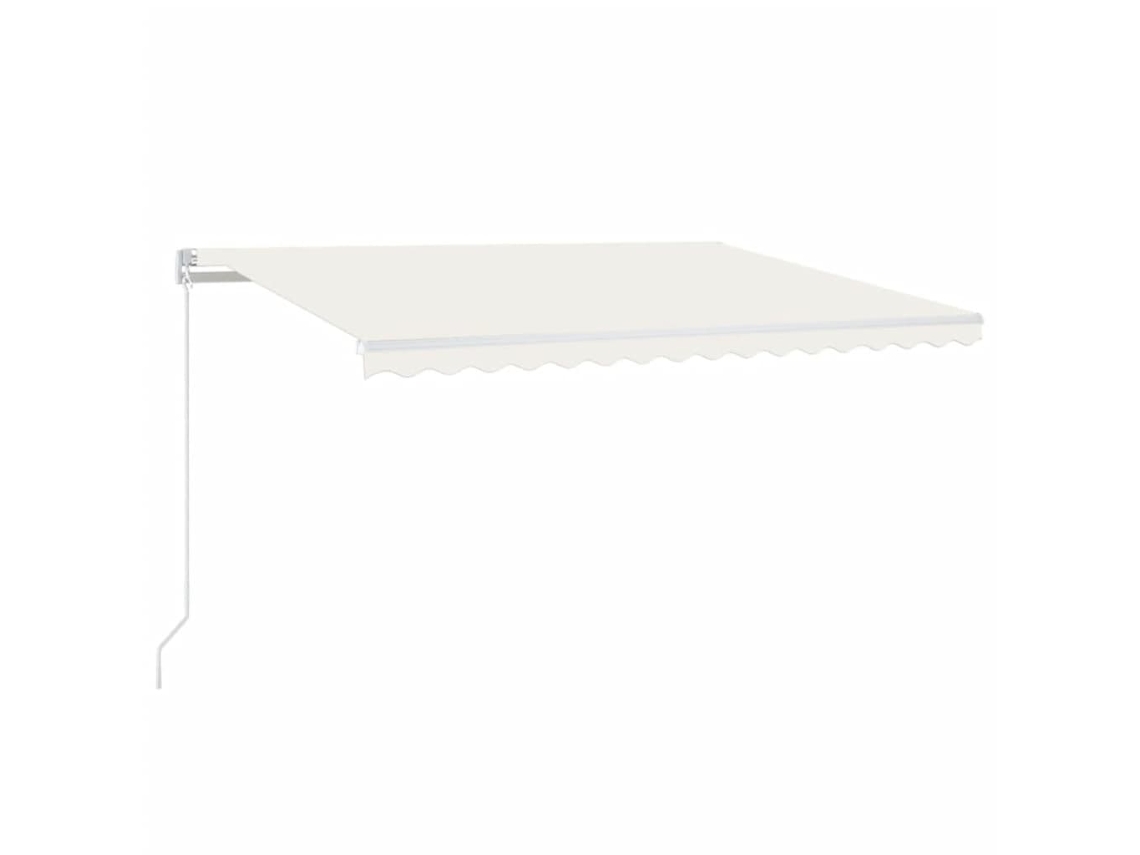 Toldo automático com LED e sensor de vento VIDAXL cor creme (450x300 cm)