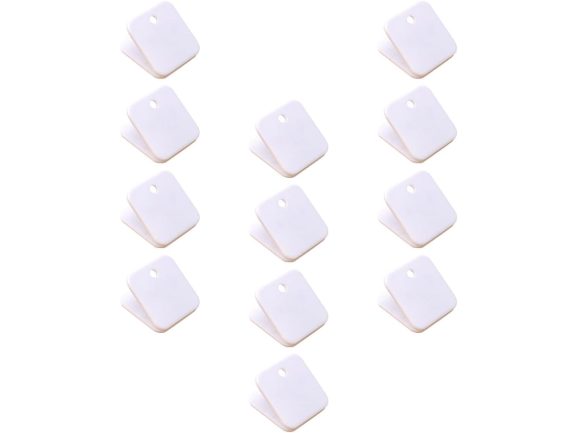 Conjunto Magiclulu com 12 clipes de plástico branco para documentos e pastas, multiuso para mesa e escola, seguros.