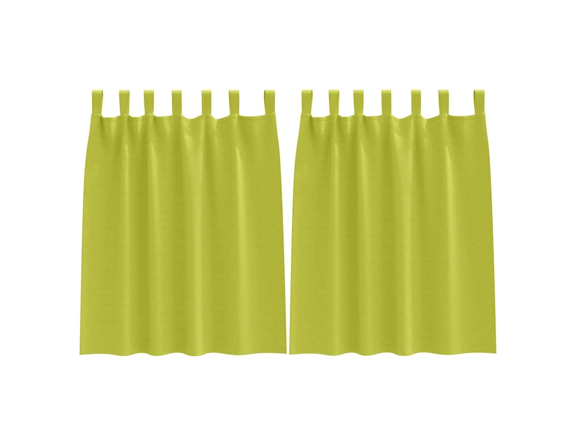 Maison Exclusive - Cortinas Blackout Com Argolas 2 Pcs Verde 140 X 140 Cm