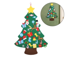Árvore De Natal De Feltro Laxiscreed De 95cm Com 33 Adesivos Decorativos Para Diy