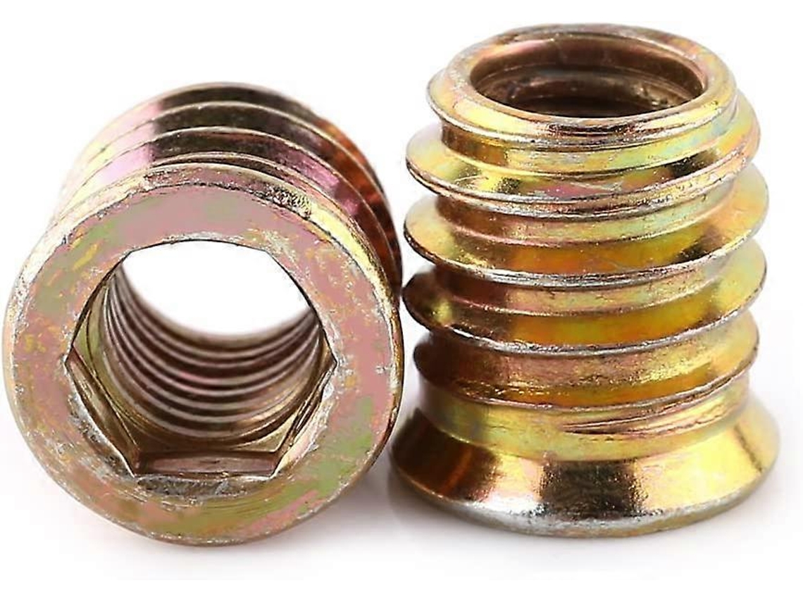 Pacote De 20 Porcas Hexagonais Rosqueadas M8 De Liga De Zinco, Inserto De Liga De Zinco (m8*15mm)