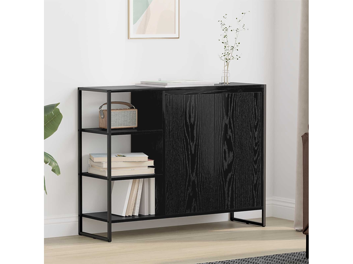 Vidaxl Armário Lateral Carvalho Preto 96,5 X 30 X 75 Cm