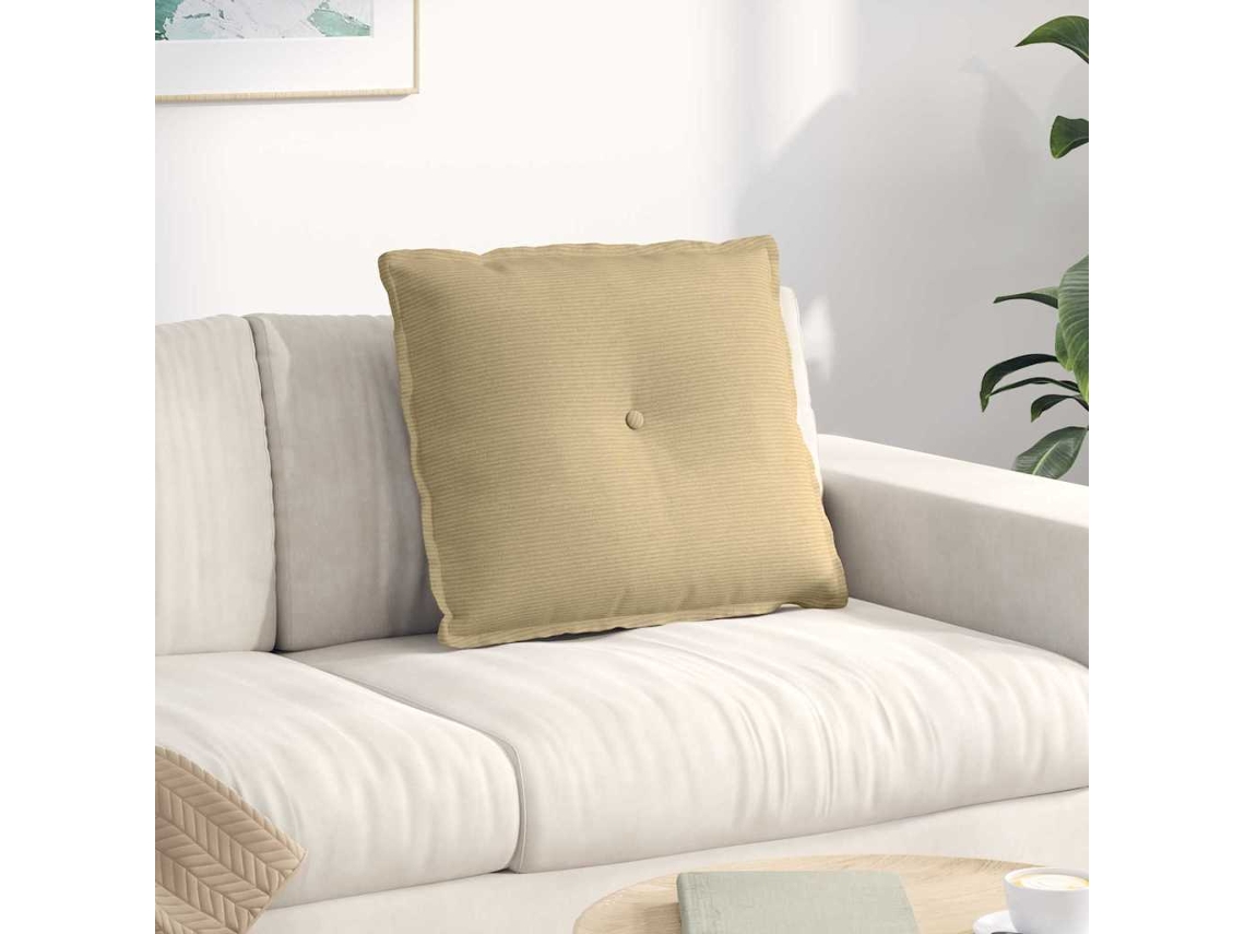 Vidaxl Travesseiro Para Costas Cinza Verde 60 X 50 Cm