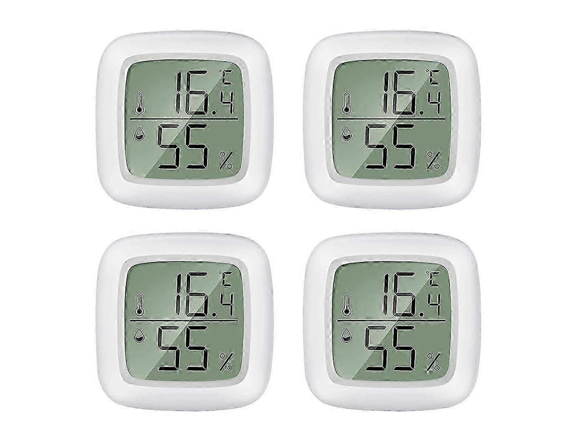 Termômetro E Higrômetro Digitais Internos - Pacote Com 4 Mini Termômetros Lcd Com Medidor De Umidade Para Quarto De Bebê