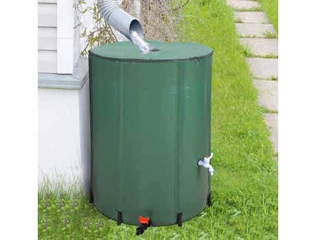 Recuperador De Água Da Chuva Dobrável 380 L, Tanque De Água Para Jardim - 70 X 98 Cm