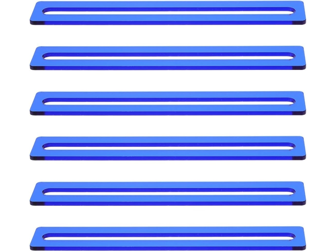 Conjunto De 6 Folhas Acrílico Azul Para Leitura Guiada, Ideais Para Estudantes E Como Apoio Visual Livros Em Casa Na