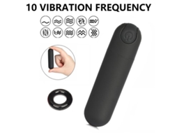 Vibrador De Silicona Anillo Peniano Vibrante Impermeable 10 Modos Juguete Sexual Adulto