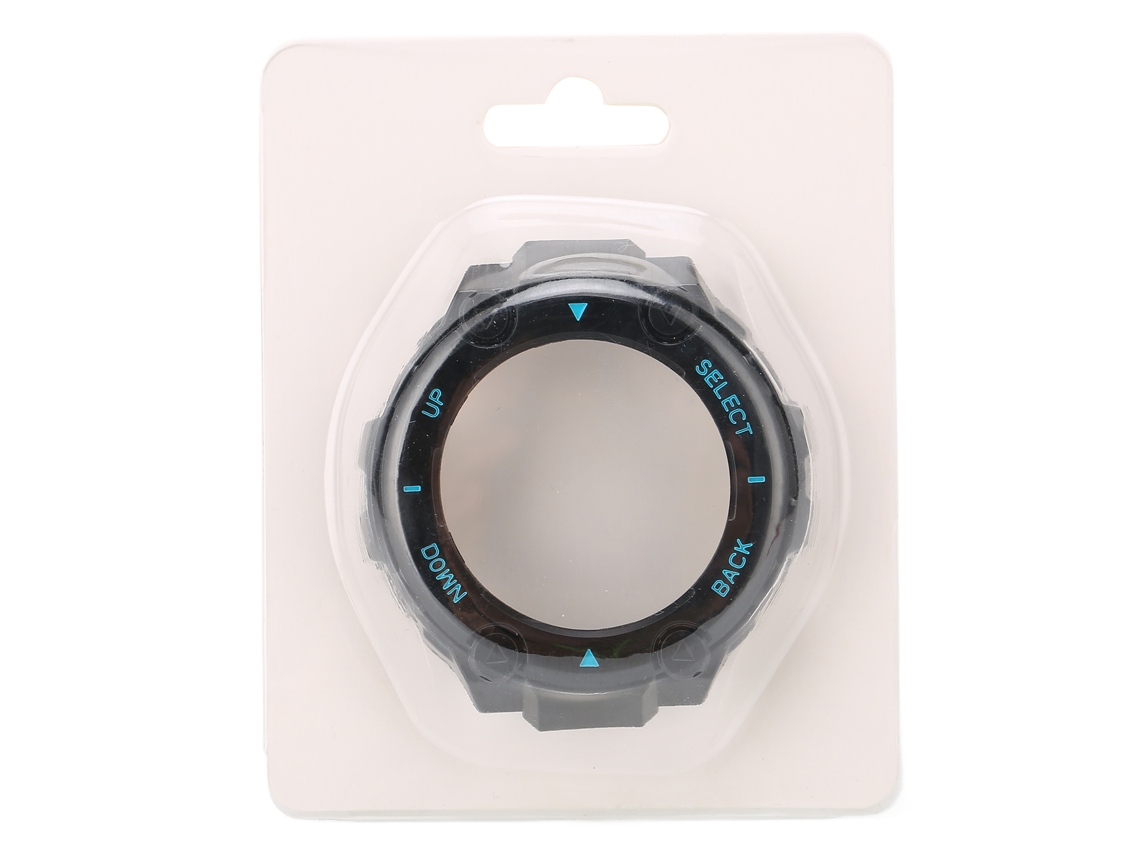 Aetheria capa Protetora de Plástico para Amazfit T rex T rex Pro Bumper Shell Frame Preto com Letras Azuis