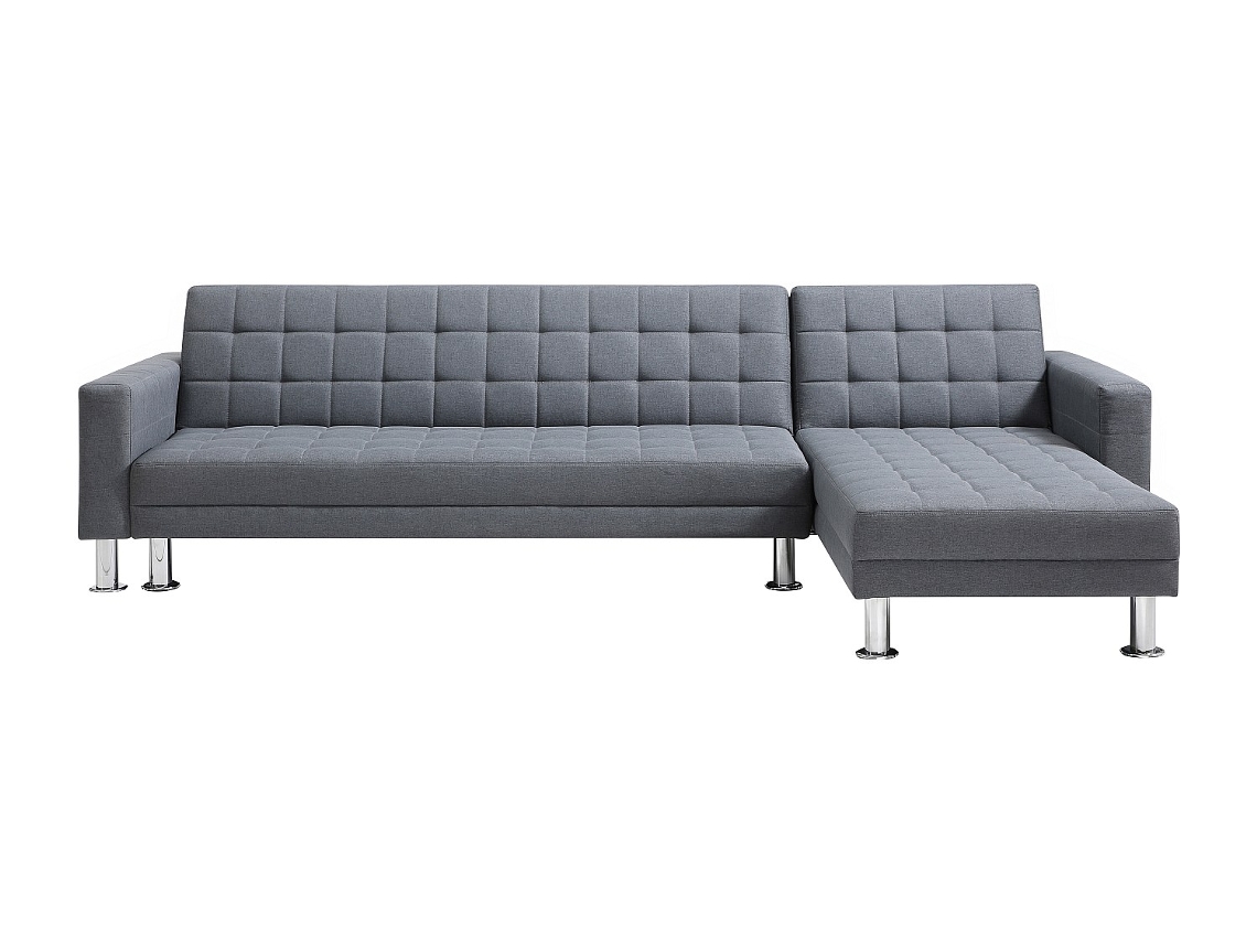 Sofá Cama Esquinero Y Reversible de Tela Gris Willis Ii VENTE-UNIQUE.PT (79 x 290 x 173 cm)