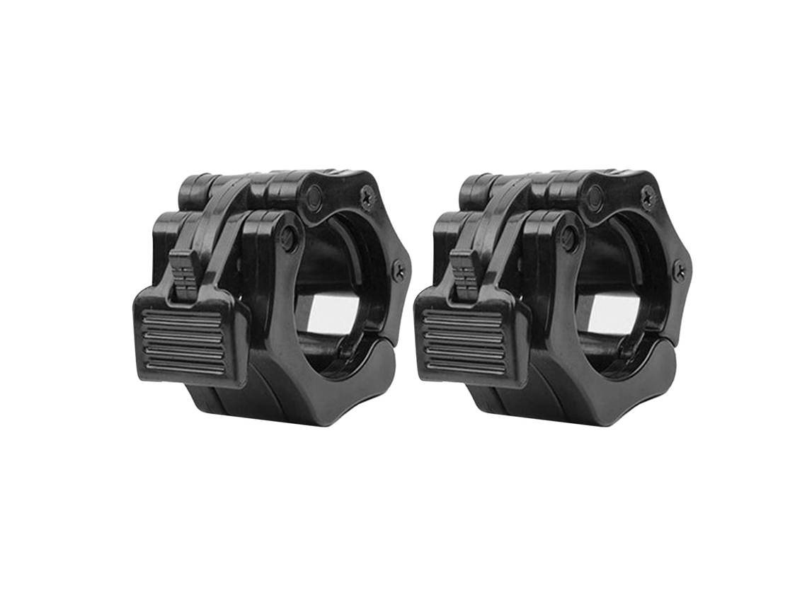 2pcs Grampo De Halter 50mm Em Plástico Preto Anti-derrapante Para Musculação Levantamento De Pesos