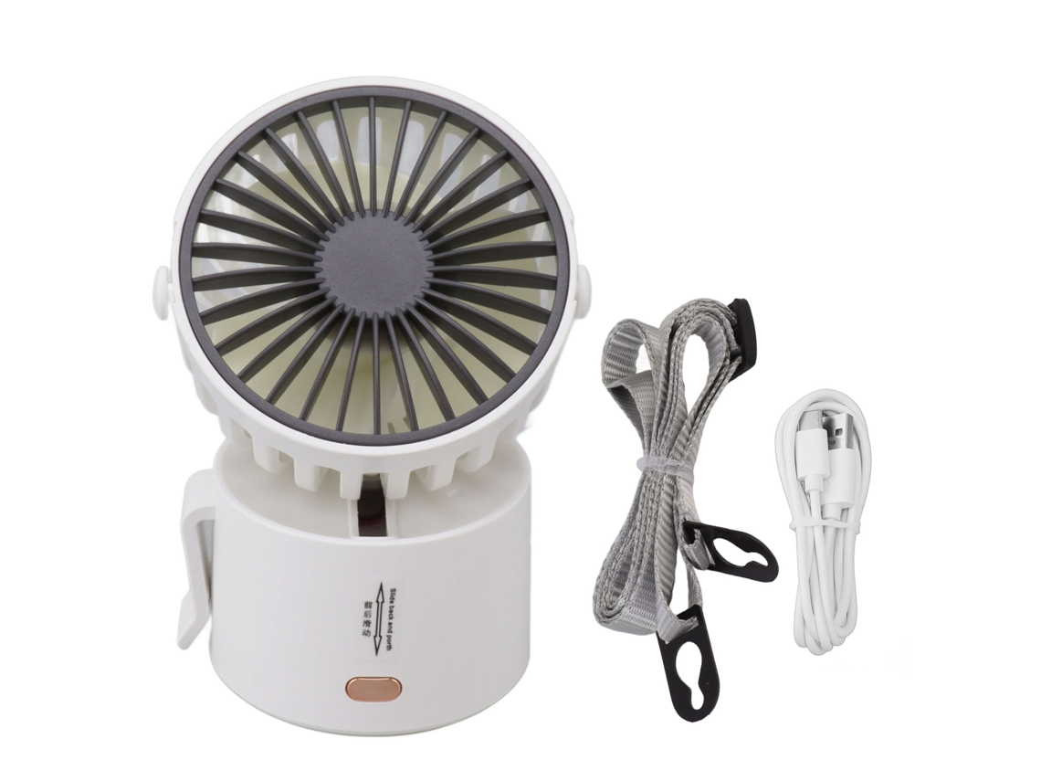 Ventilador Portátil Colar Clip Cintura Usb Branco