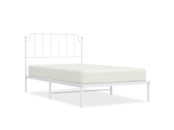Bed Frame, Bed Frames Vidaxl Branco Aço (107 X 203 Cm)