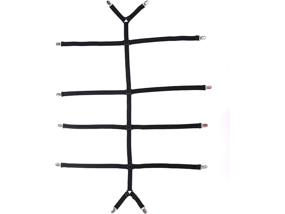 Cinta De Fixação Antiderrapante Para Cama Com 12 Clipes Nylon Extralongos Colchões Metal, Tecido Seguro Para Crianças