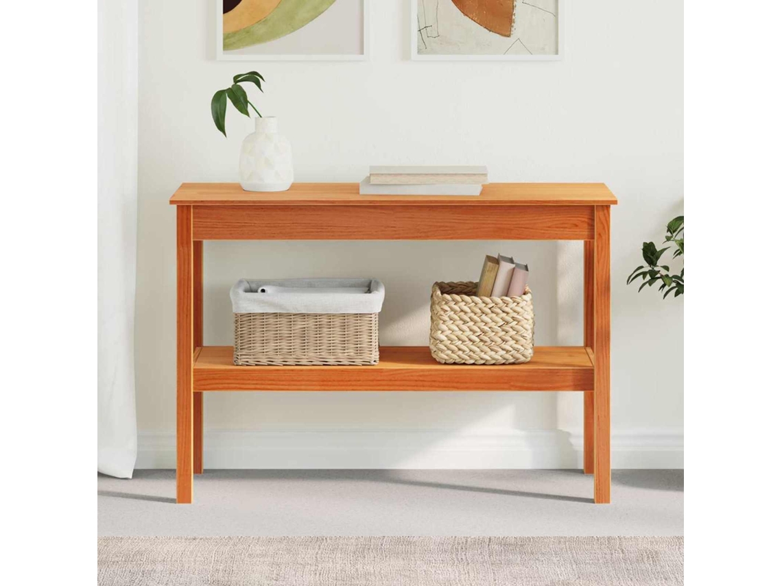 Vidaxl Aparador Castanho Cera 110 X 40 X 75 Cm Madeira De Pinho Maciço